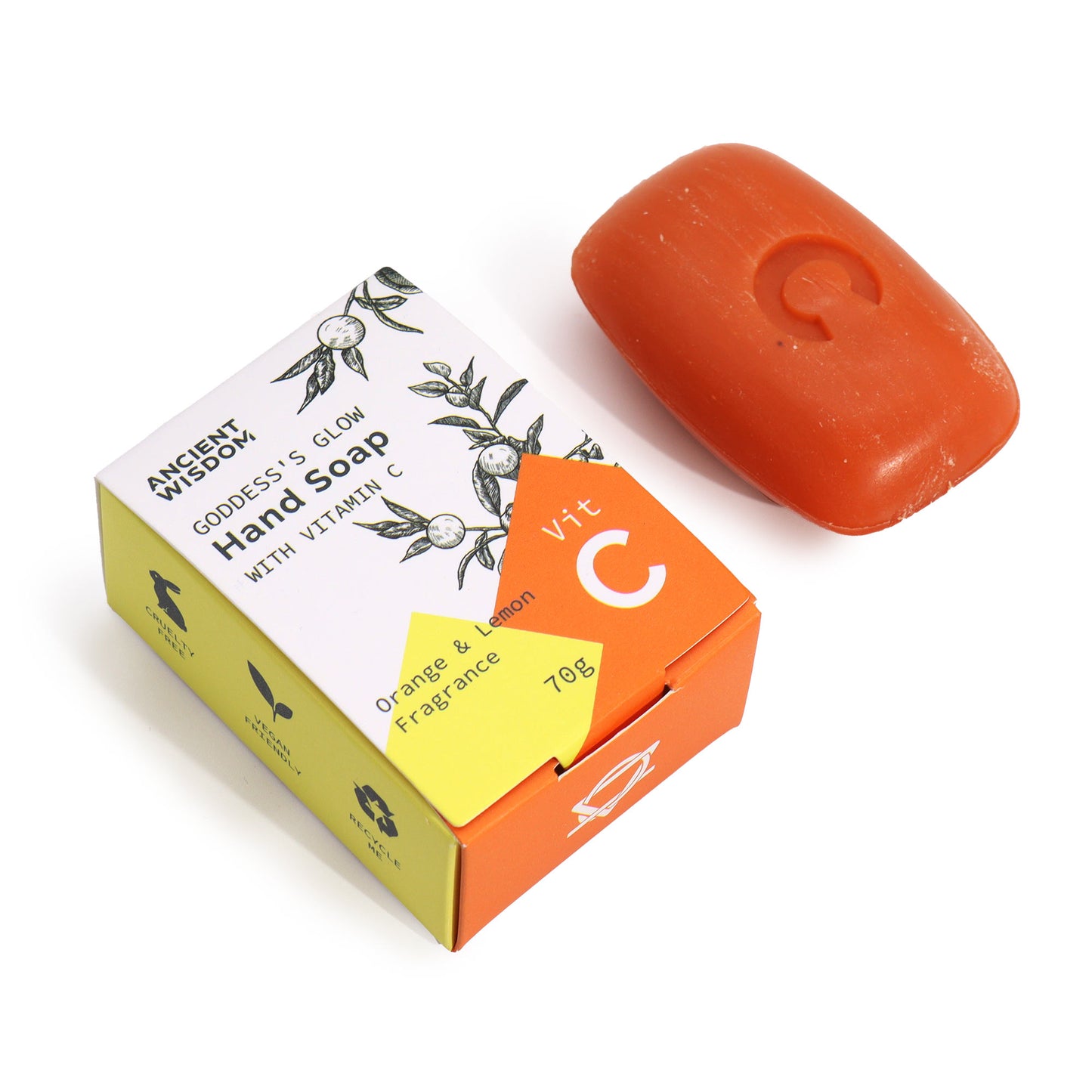 Goddess's Glow Brightening Hand Soap Bar – Vitamin C | Orange & Lemon Essential Oils