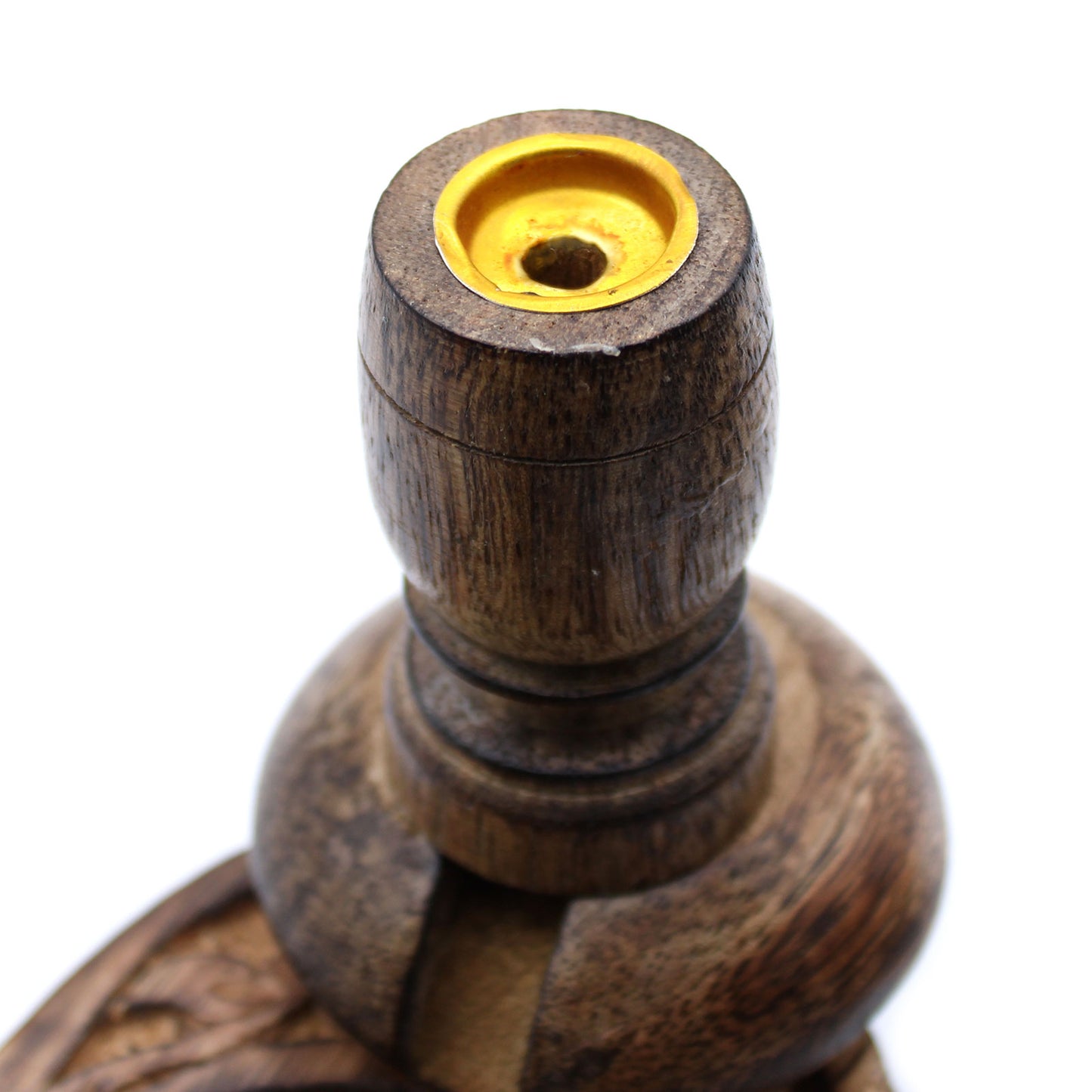 Om Mango Wood Backflow Incense Burner – Small | Handcrafted Burner for Spiritual Ambiance