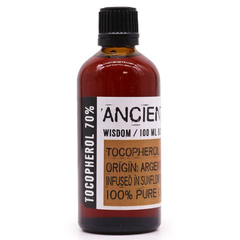 Vitamin E Carrier Oil (Tocopherol 70%) – 100ml | Antioxidant-Rich, Skin-Protective & Moisture-Sealing Care