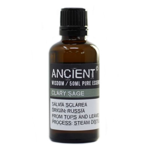Clary Sage Essential Oil (Salvia sclarea) – 50ml | Hormonal Support, Calming & Skin-Soothing