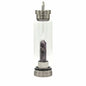 Amethyst Obelisk Crystal Infused Glass Bottle – 500ml | Stainless Steel Cap & Base