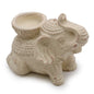 Indonesian Stone Incense & Candle Holder – Cream Elephant | Dual-Purpose Burner for Calm & Clarity