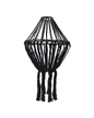 Macrame Large Drop Chandelier – Black | Hand-Woven Cotton