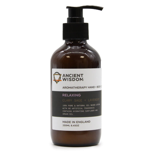Relaxing Aromatherapy Hand & Body Lotion – 250ml | Clary Sage & Lavender