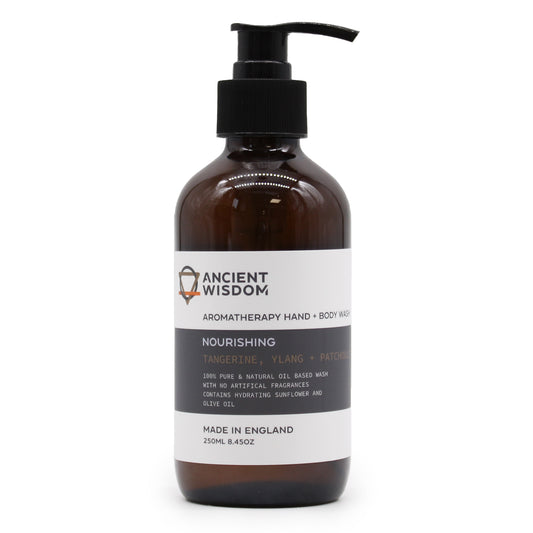 Aromatherapy Hand & Body Wash – Nourishing | Tangerine, Ylang Ylang & Patchouli Essential Oils