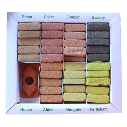 ISHOM Incense Smudge Bricks – Earthy Himalaya Aromas | 70-Pack Natural Wood Incense