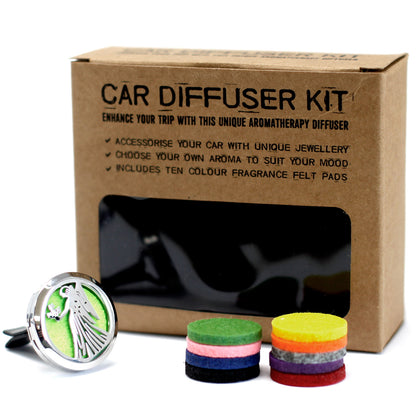 Car Essential Oil Diffuser Kit – Guardian Angel | Stainless Steel Vent Clip with Reusable Felt Pads