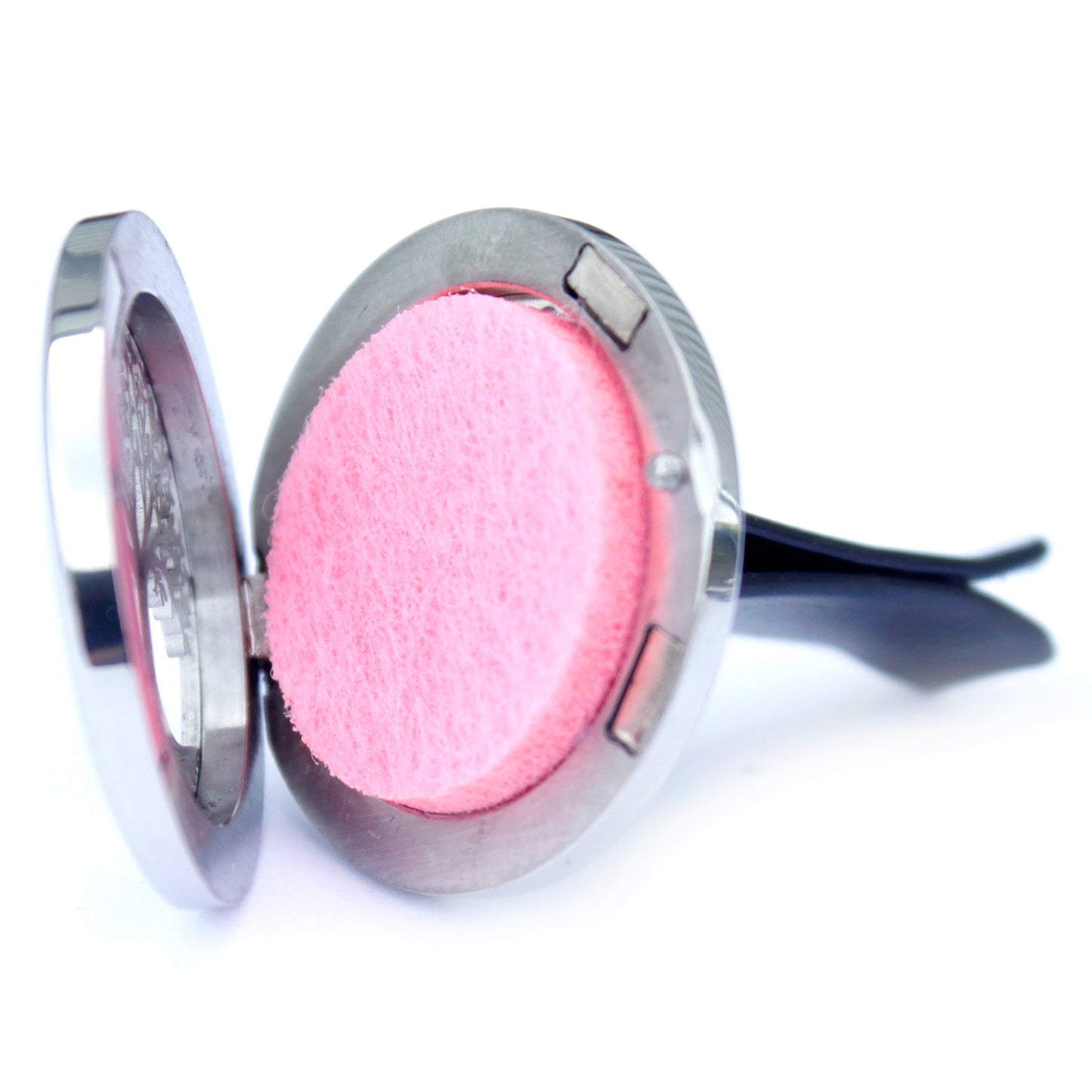 Car Essential Oil Diffuser Kit – Guardian Angel | Stainless Steel Vent Clip with Reusable Felt Pads