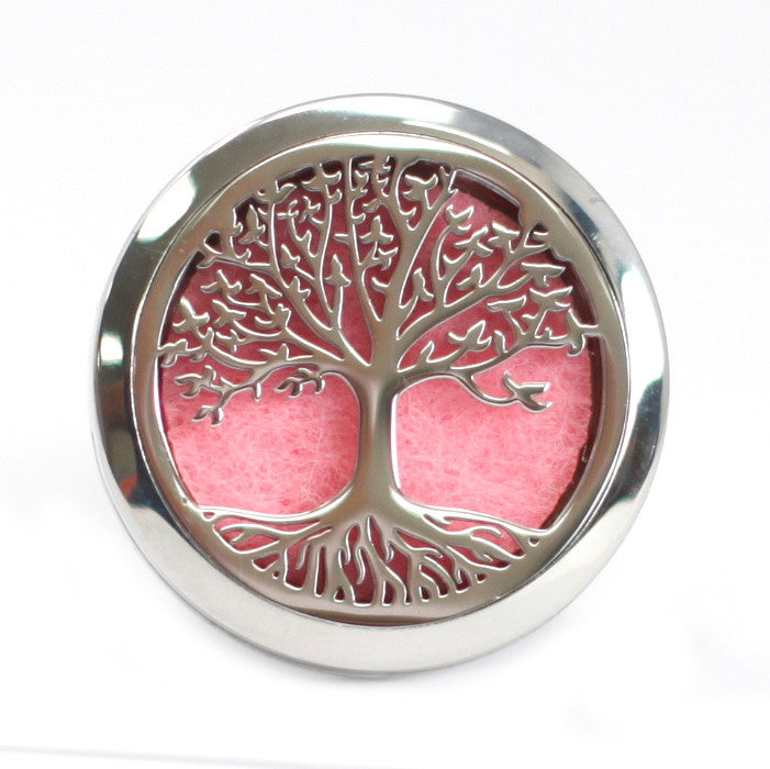 Car Essential Oil Diffuser Kit – Tree of Life | Stainless Steel Vent Clip with Reusable Felt Pads