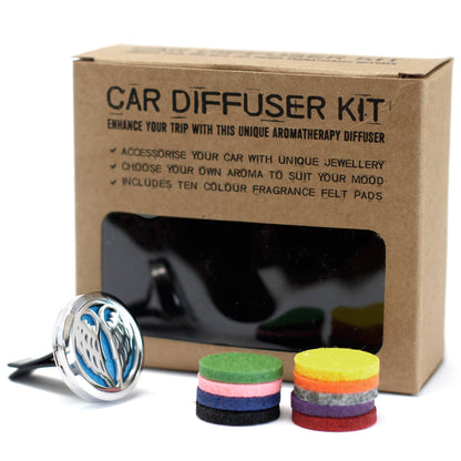 Car Essential Oil Diffuser Kit – Angel | Stainless Steel Vent Clip with Reusable Felt Pads
