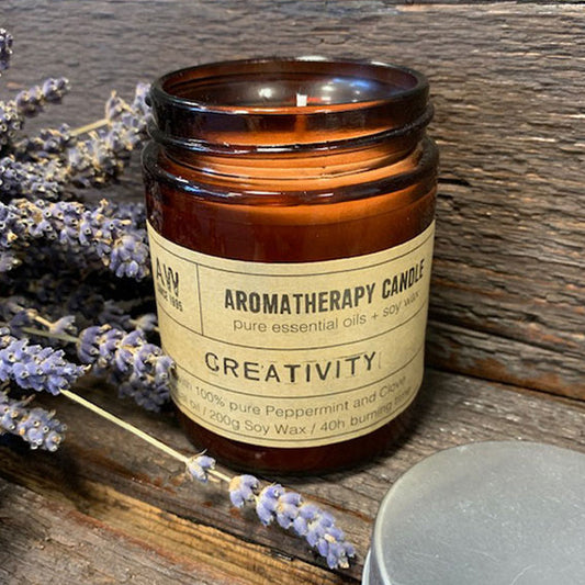 Creativity Aromatherapy Candle – 450g | Soy Wax with Peppermint & Clove Essential Oils