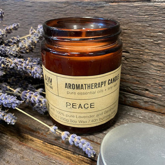 Peace Aromatherapy Candle – 450g | Soy Wax with Lavender & Geranium Essential Oils