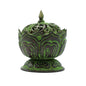 Brass Verdigris Tibetan Incense Burner – Small Lotus Pot | Purity & Enlightenment Symbol