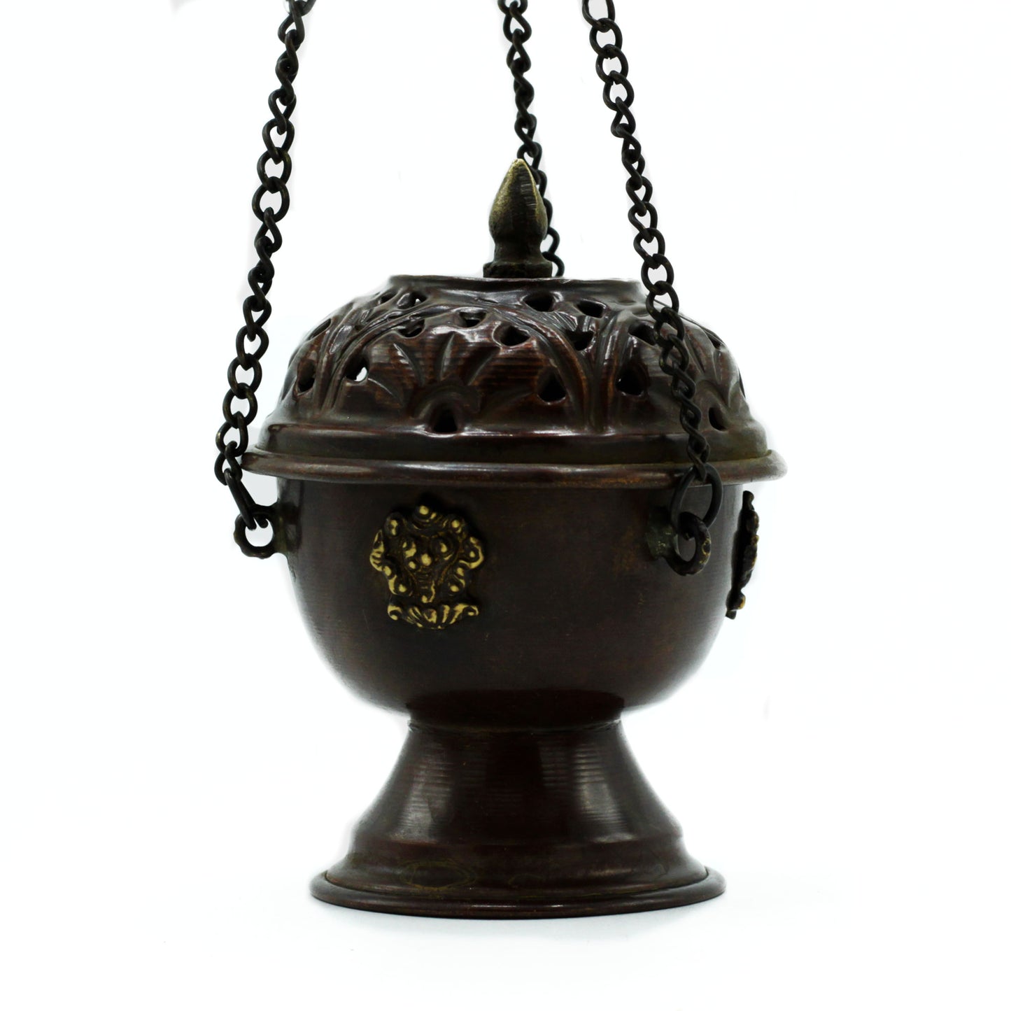Copper Tibetan Incense Burner – Classic Hanging Pot | Handcrafted Antique Style
