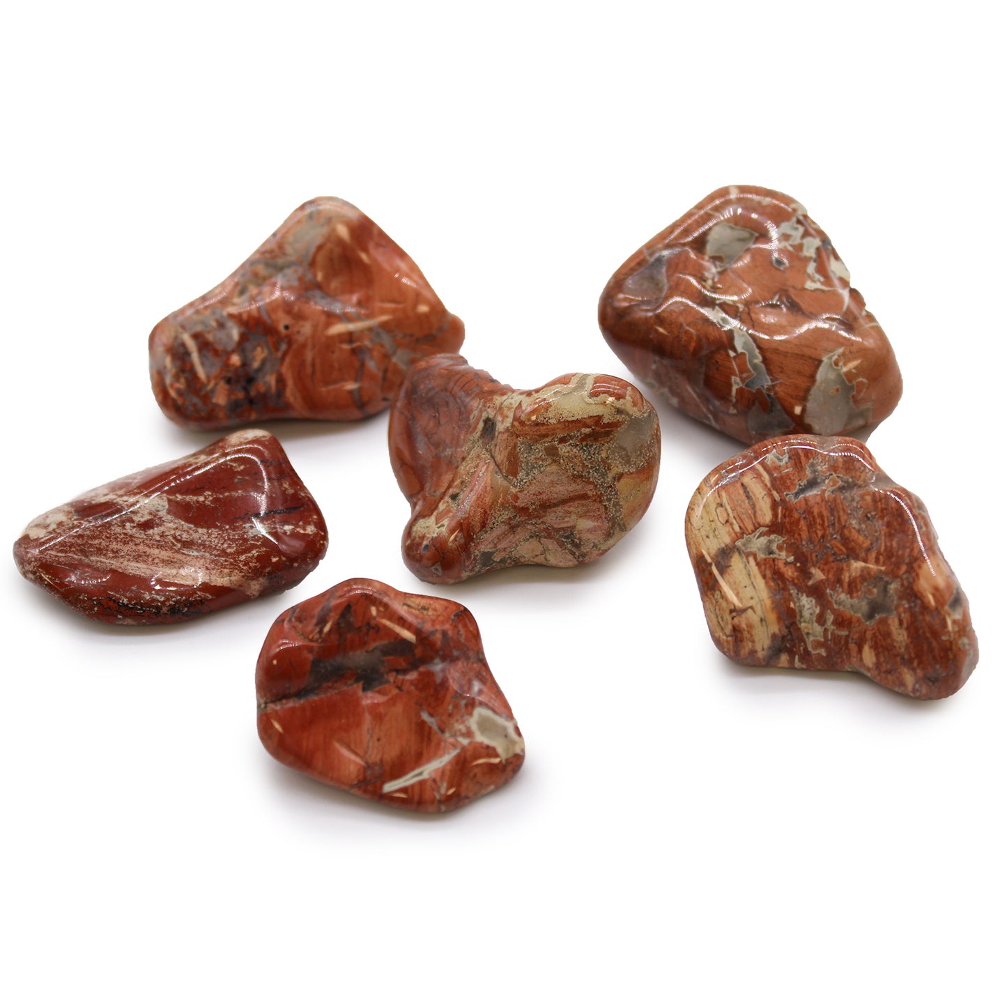 Light Brecciated Jasper African Tumble Stones – Large | 6-Pack