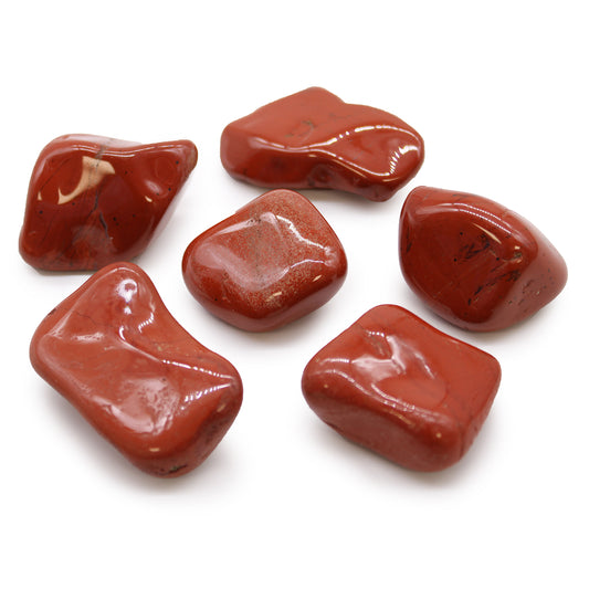 Red Jasper African Tumble Stones – Large | 6-Pack