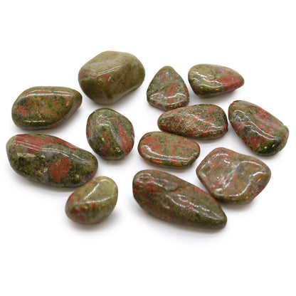 Unakite African Tumble Stones – Medium | 12-Pack