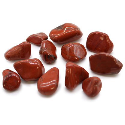 Red Jasper African Tumble Stones – Medium | 12-Pack