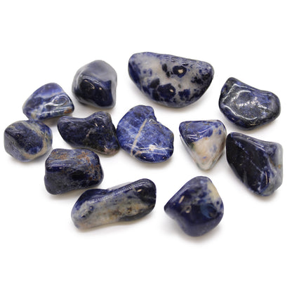 Sodalite African Tumble Stones – Medium | 12-Pack