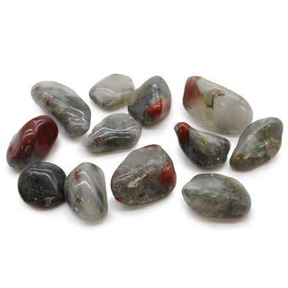 Bloodstone African Tumble Stones – Medium | 12-Pack
