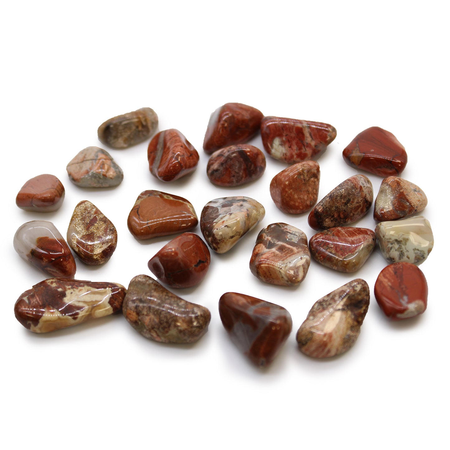 Light Brecciated Jasper African Tumble Stones – Small | 24-Pack