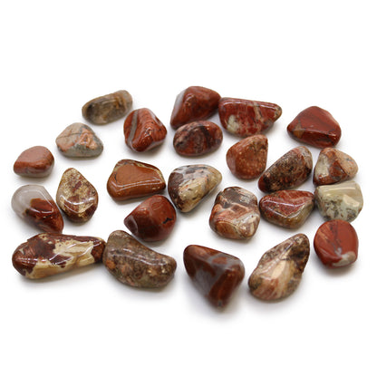 Light Brecciated Jasper African Tumble Stones – Small | 24-Pack