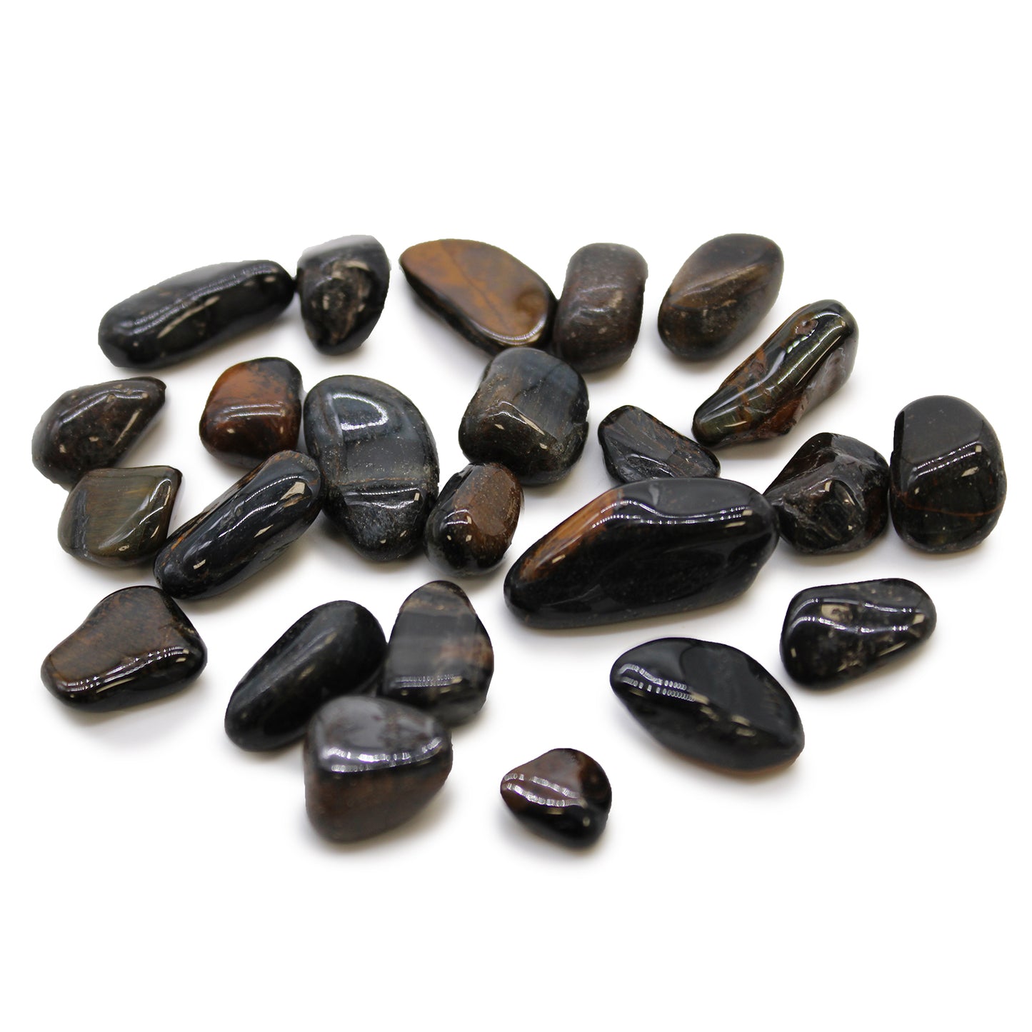 Hawk's Eye African Tumble Stones – Small | 24-Pack