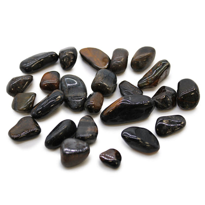 Hawk's Eye African Tumble Stones – Small | 24-Pack
