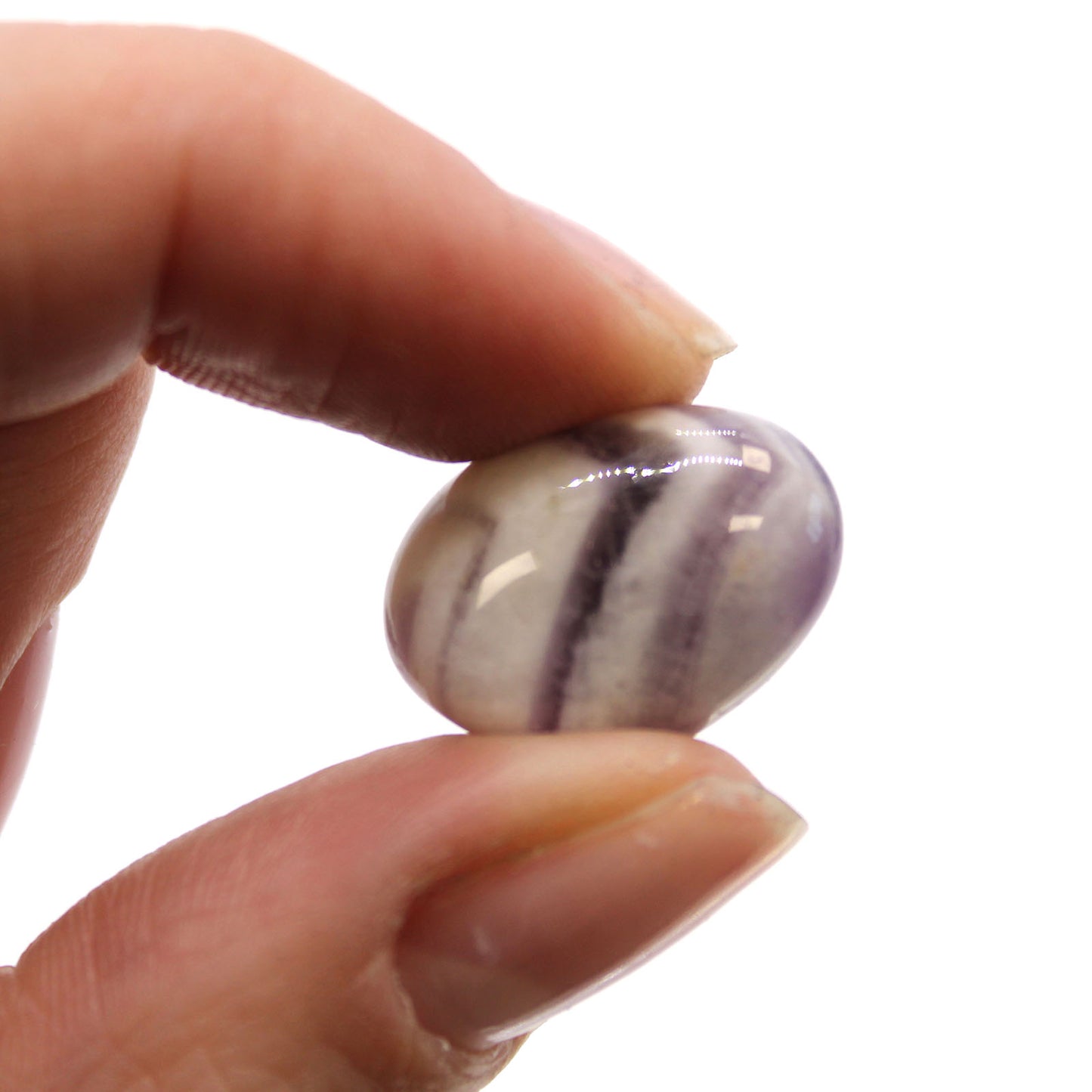 Chevron Amethyst African Tumble Stones – Small | 24-Pack