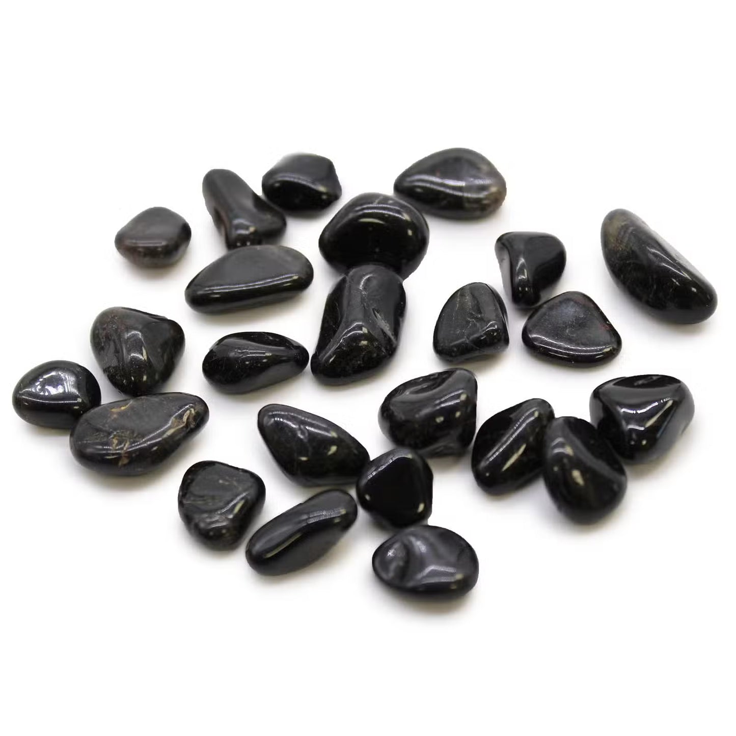 Black Onyx African Tumble Stones – Small | 24-Pack