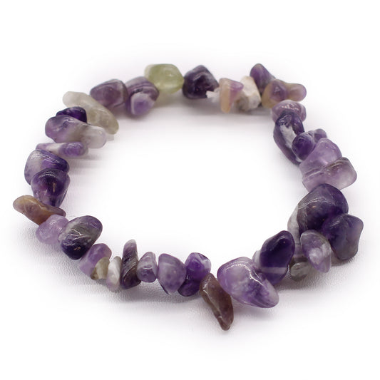 Gemstone Chip Bracelet – Amethyst | Elastic Fit