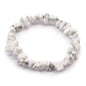 Gemstone Chip Bracelet – White Jasper | Elastic Fit