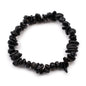 Gemstone Chip Bracelet – Black Agate | Elastic Fit