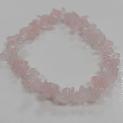 Gemstone Chip Bracelet – Rose Quartz | Elastic Fit