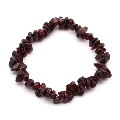Gemstone Chip Bracelet – Blood Garnet | Elastic Fit