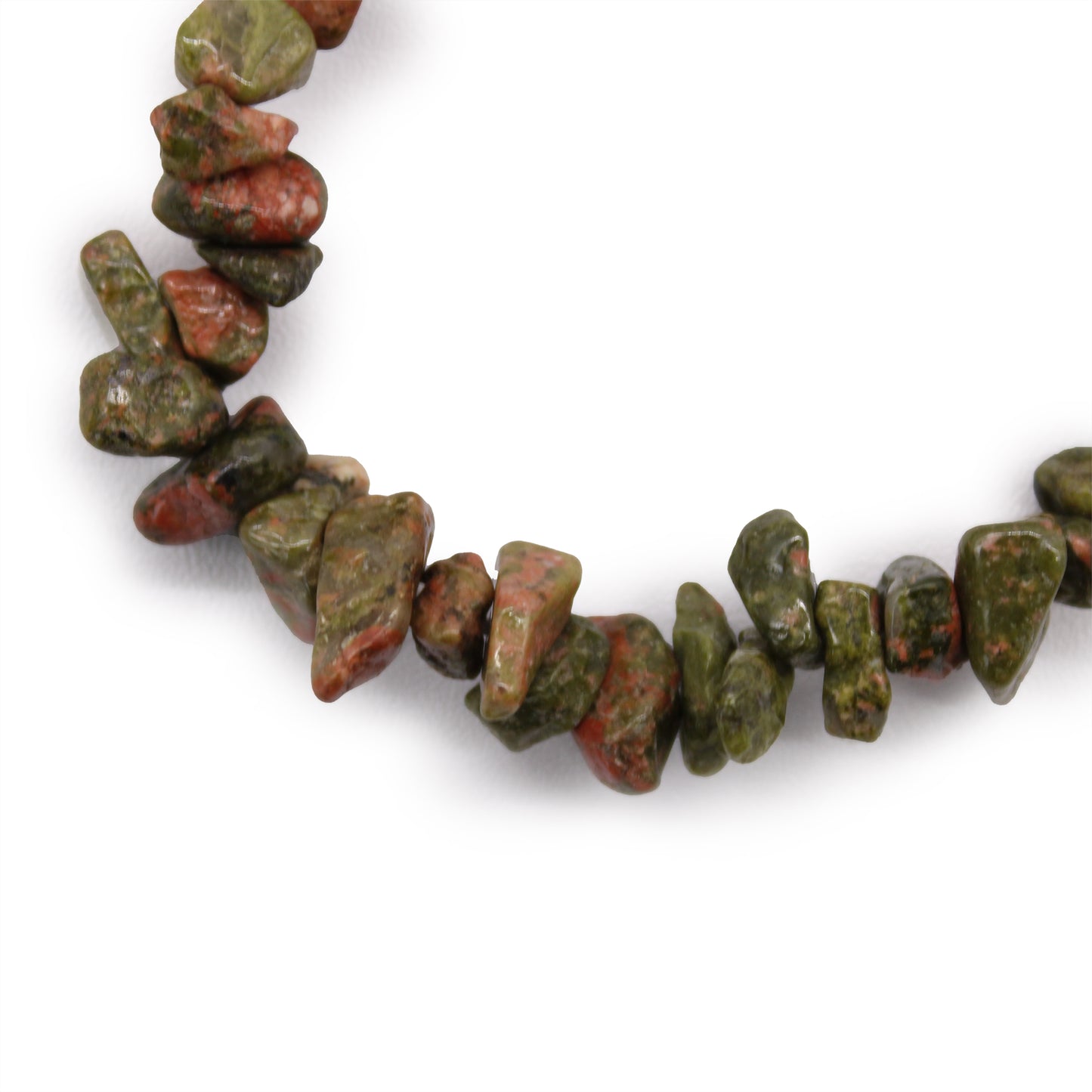 Gemstone Chip Bracelet – Green Jasper | Elastic Fit