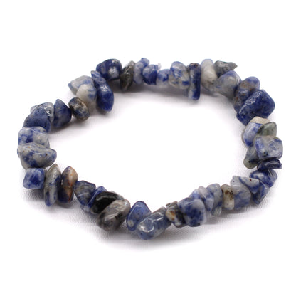 Gemstone Chip Bracelet – Sodalite | Elastic Fit