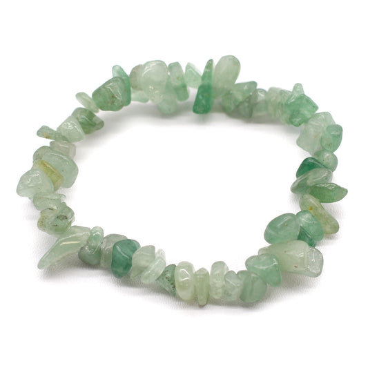 Gemstone Chip Bracelet – Green Aventurine | Elastic Fit