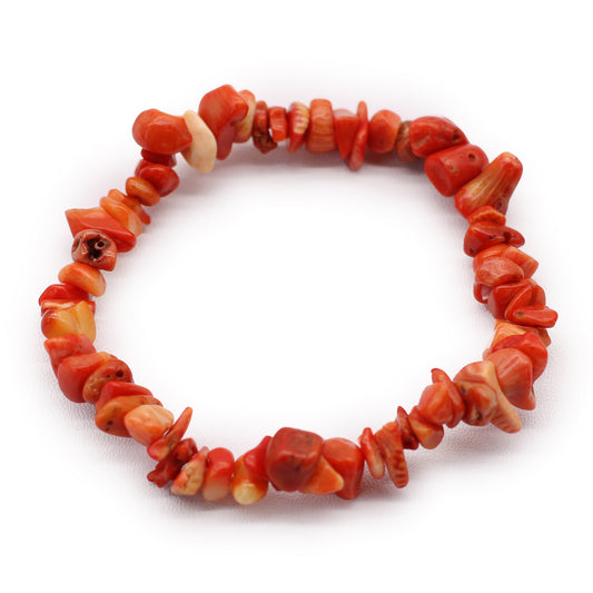 Gemstone Chip Bracelet – Coralite | Elastic Fit