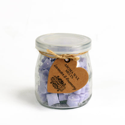 Lavender & Rosemary Aromatherapy Melts – 14-18 Wax Hearts | Pure Essential Oils & Soy Wax
