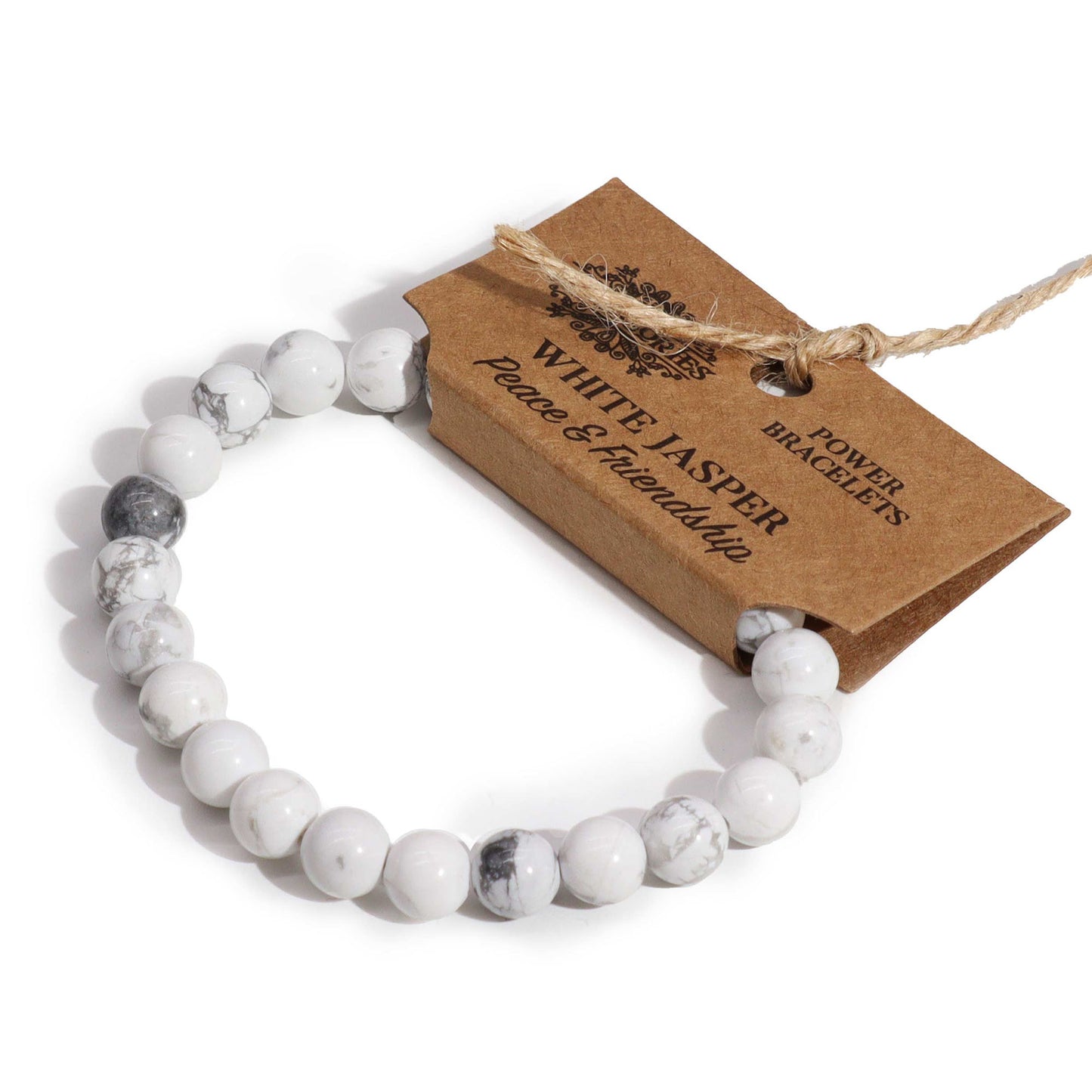 Power Gemstone Bracelet – White Jasper | Peace & Friendship