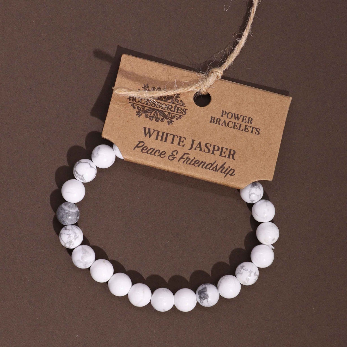 Power Gemstone Bracelet – White Jasper | Peace & Friendship