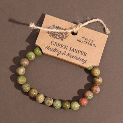 Power Gemstone Bracelet – Green Jasper | Healing & Nurturing