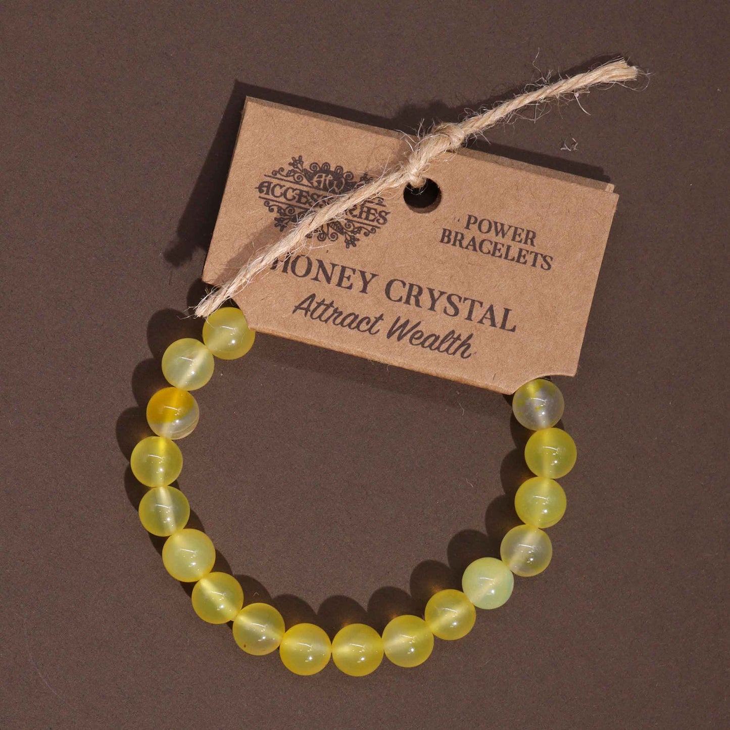 Power Gemstone Bracelet – Honey Crystal | Attract Wealth