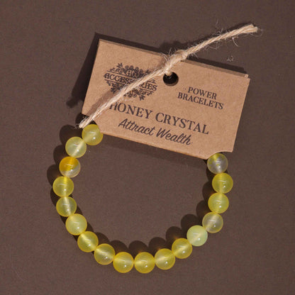 Power Gemstone Bracelet – Honey Crystal | Attract Wealth