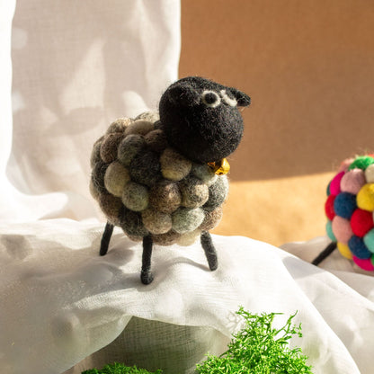 Little Felt Sheep – Multi-toned Grey | Sustainable Sourced Materials