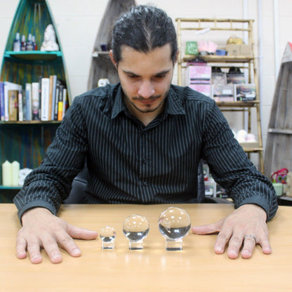 Crystal Ball on Stand - 40mm | High Quality Optical Glass