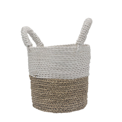 White Seagrass Basket Set – Set of 3  | Handmade & Eco-friendly
