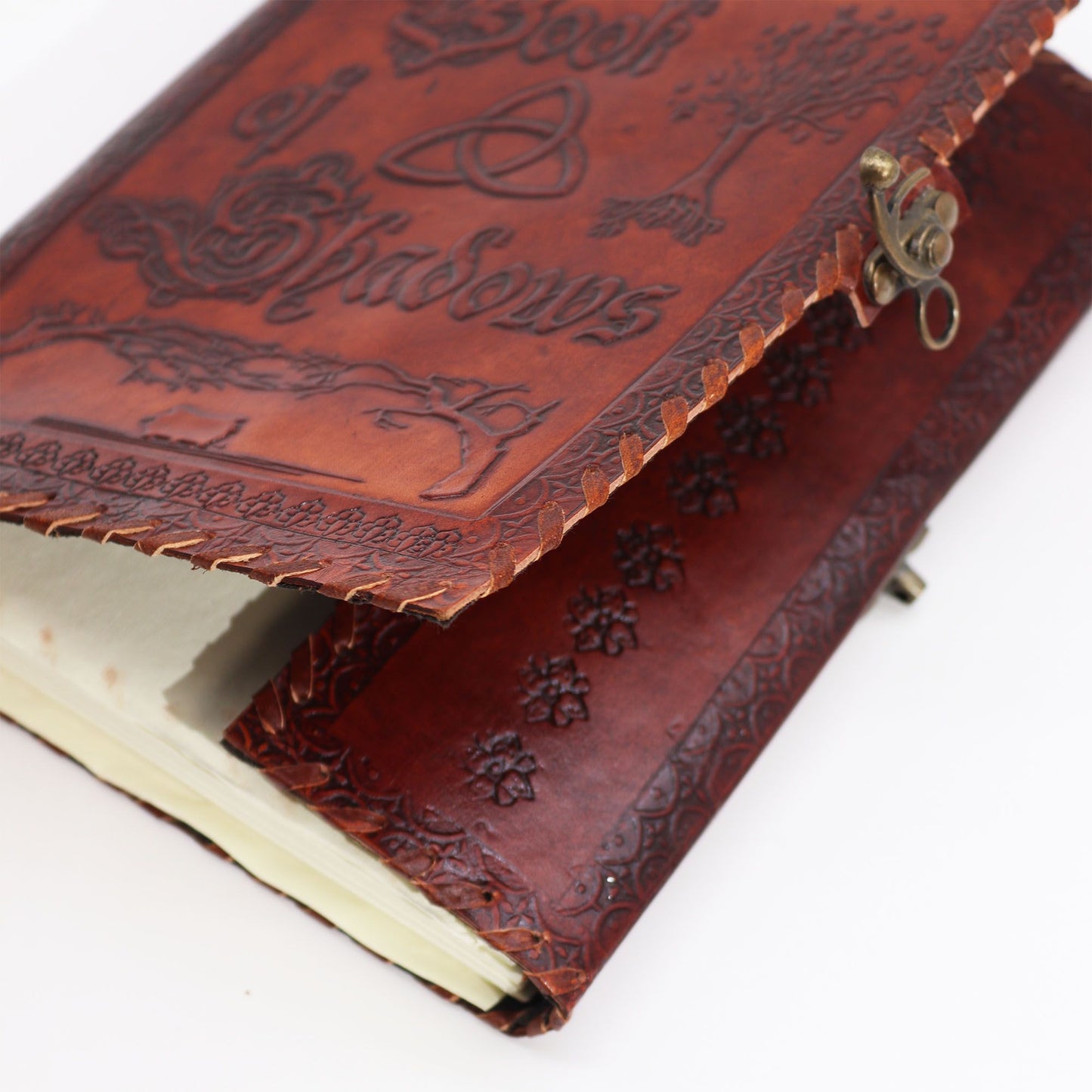 Large Book of Shadows – Dark Tan | 200 Deckle-Edge Pages