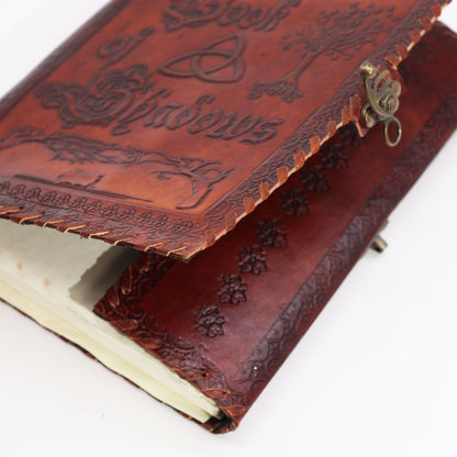 Large Book of Shadows – Dark Tan | 200 Deckle-Edge Pages